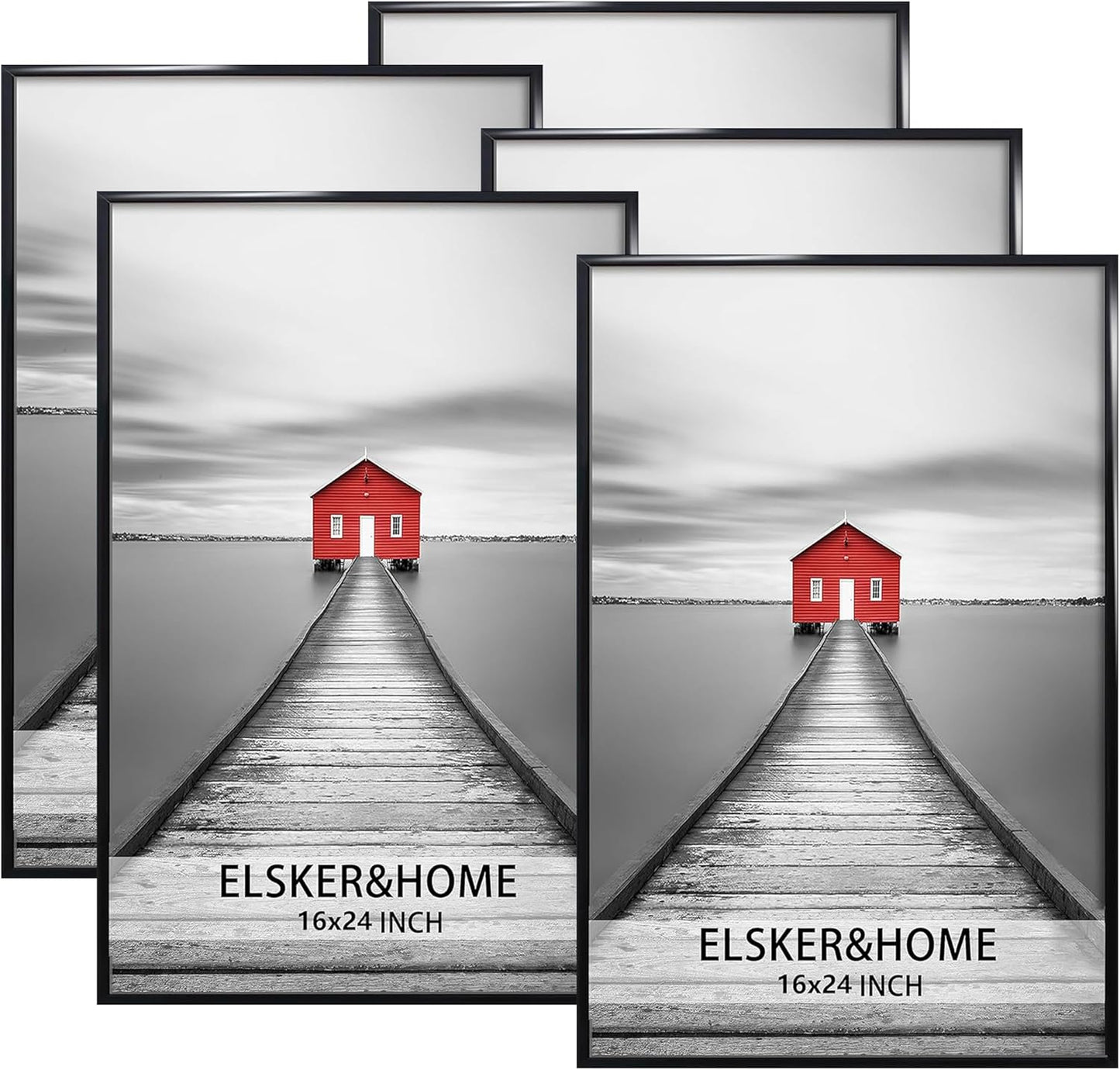 ELSKER&HOME 22.375 x 34 Poster Frame 3 Pack, Black Picture Frame for Horizontal or Vertical Wall Mounting, Sturdy and Scratch-proof