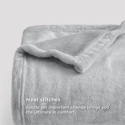 Bedsure GentleSoft Fleece Throw Blanket for Couch Grey - Lightweight Plush Fuzzy Cozy Soft Blankets and Throws for Sofa, Couch, Travel, Camping, 50x60 inches - Colors B