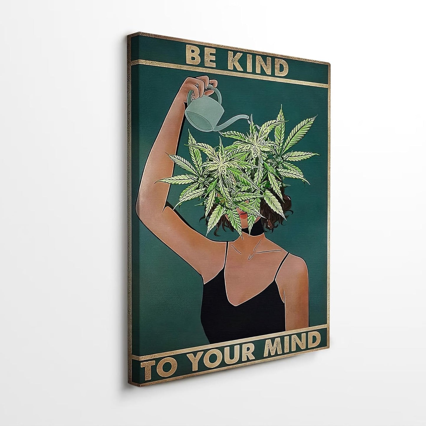 DIHSIEG 12x16 Canvas Wall Art funny bathroom wall art Print Poster Vintage Poster Frameless Floral Can be hung on the Wall Heal Your Heart poster Wall Art Canvas