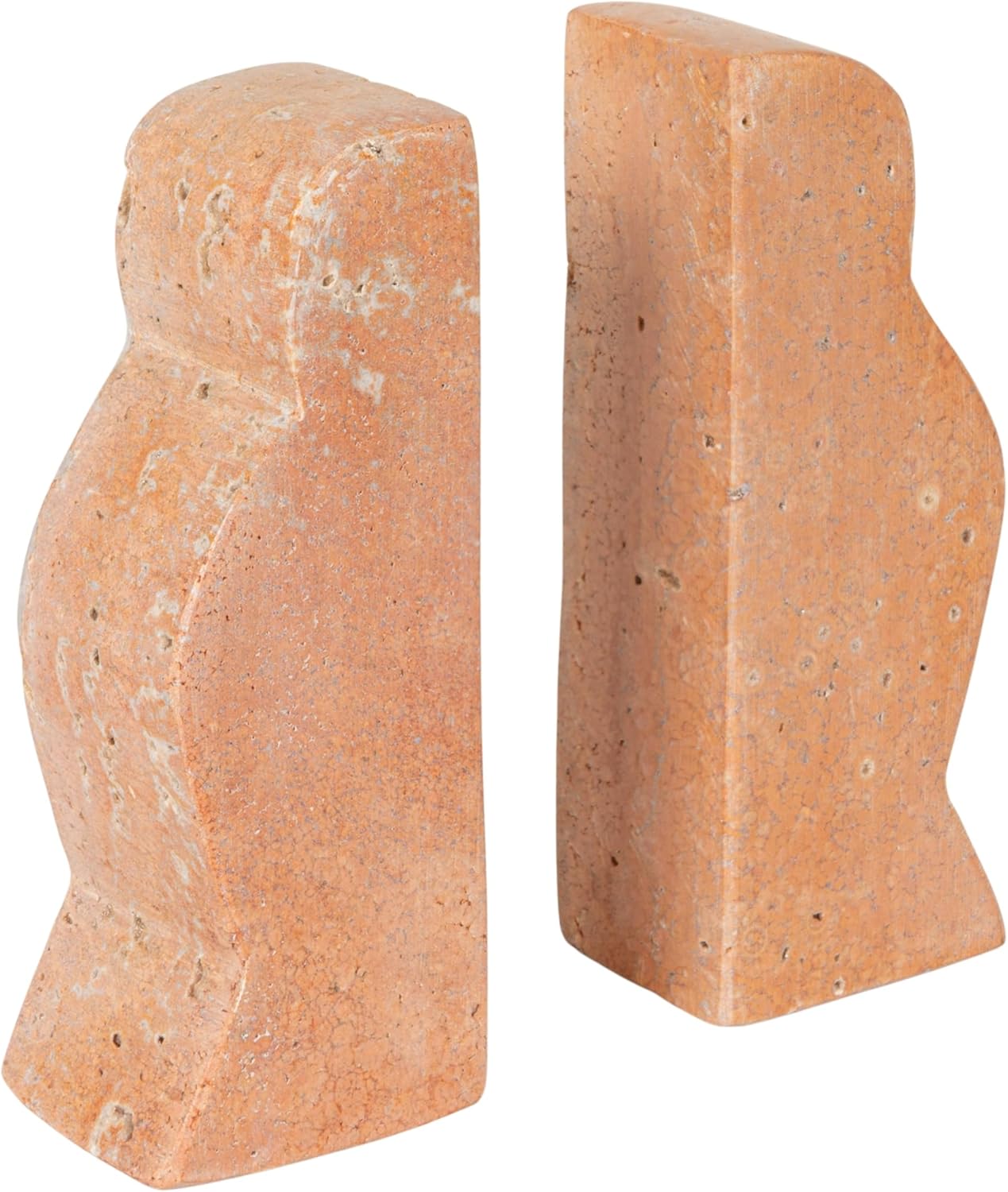 Creative Co-Op Decorative Travertine Wave Bookends, Natural, Set of 2