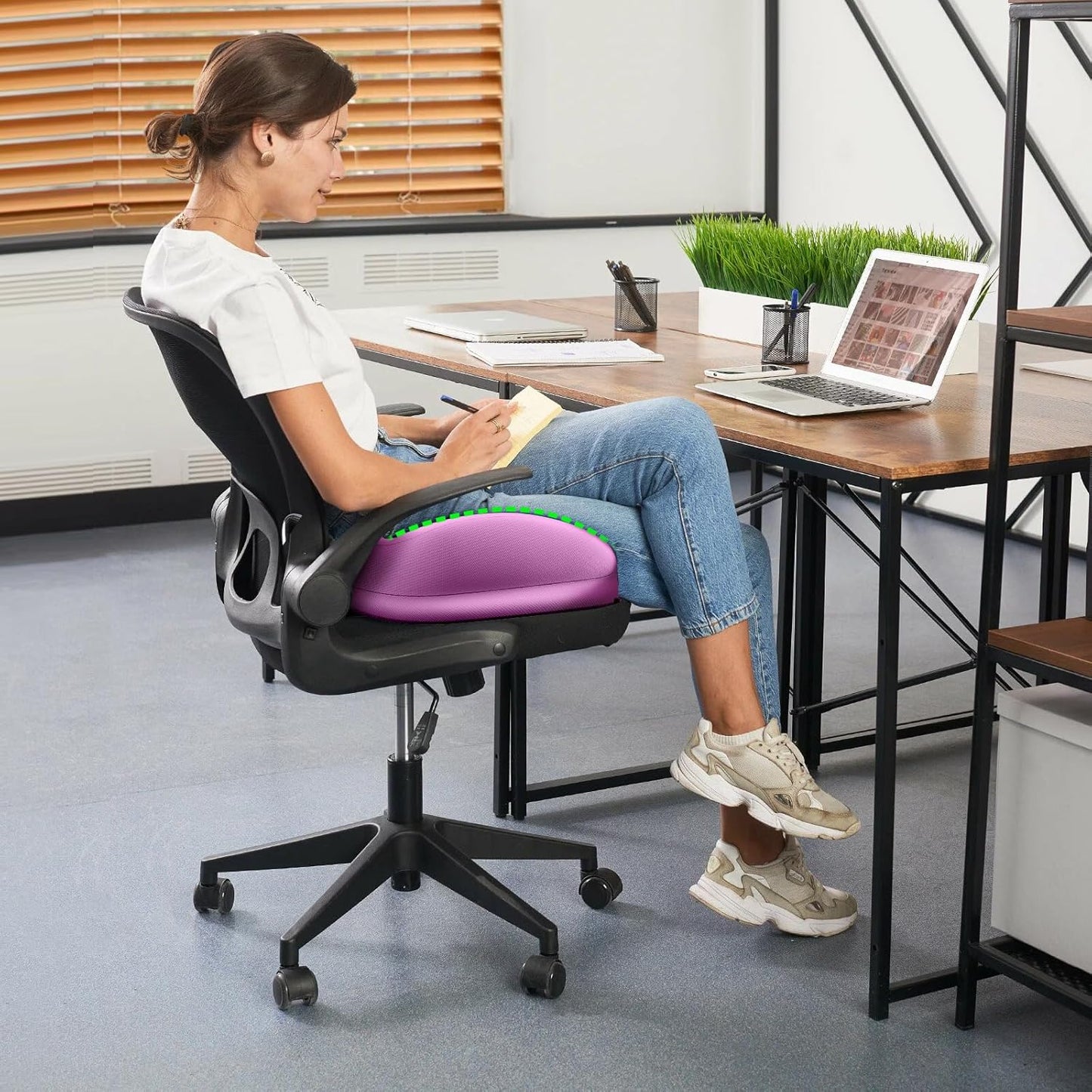 Benazcap Memory Foam Seat Cushion for Office Chair, Ergonomic Chair Cushions for Tailbone Pain Relief, Sciatica & Back Support, Office Chair Cushion & Car Seat Cushion