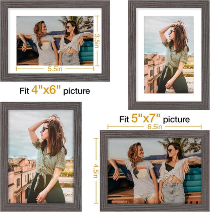 Vittanly 11x14 Picture Frame, Display Pictures 8x10 with Mat or 11x14 without Mat, Photo Frame for Wall Mounting, Black, 1 Pack - Colors B