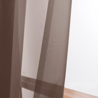 OWENIE Sheer Curtains 84 inches Long 2 Panels Set for Living Room/Bedroom, Rod Pocket Voile Sheer Panel Drapes, White, 2pcs, Each 42" W x 84" L - Colors A