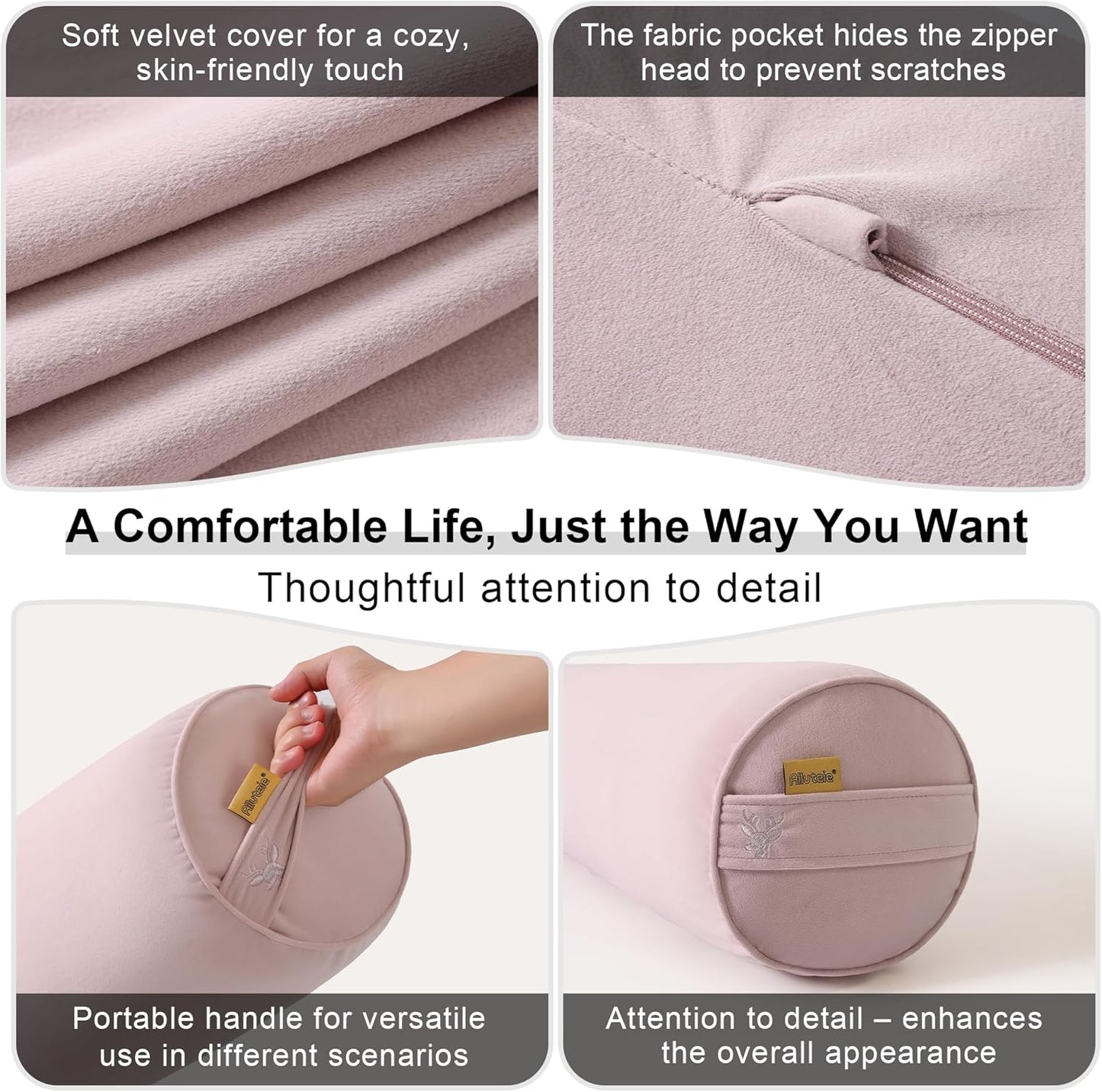 Body Pillow for Adults,Long Round Pillow,Big Cylindrical Pillow,Large Full Bolster Pillows for Side Sleepers (Steel Gray, 47.24"*7.87")