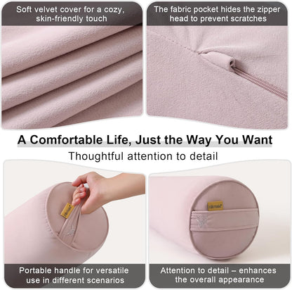 Body Pillow for Adults,Long Round Pillow,Big Cylindrical Pillow,Large Full Bolster Pillows for Side Sleepers (Steel Gray, 47.24"*7.87")