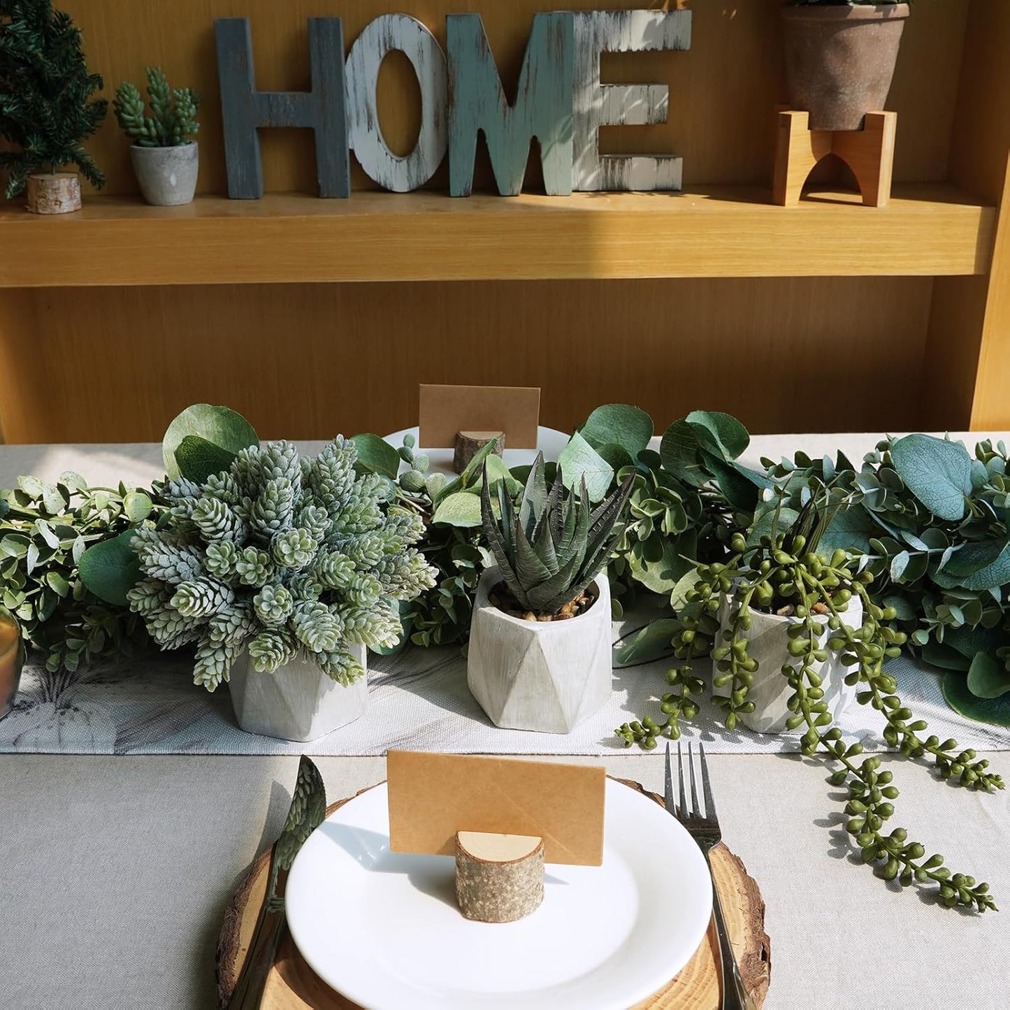 Winlyn Set of 3 Mini Artificial Succulent Plants Potted Small Fake Aloe Hops String of Pearls Plants in Gray Hexagon Ceramic Pots for Modern Home Office Desk Living Room Kitchen Table Shelf Décor