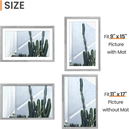 upsimples 8x10 Picture Frame, Display Pictures 5x7 with Mat or 8x10 Without Mat, Wall Hanging Photo Frame, Black, 1 Pack - Colors B