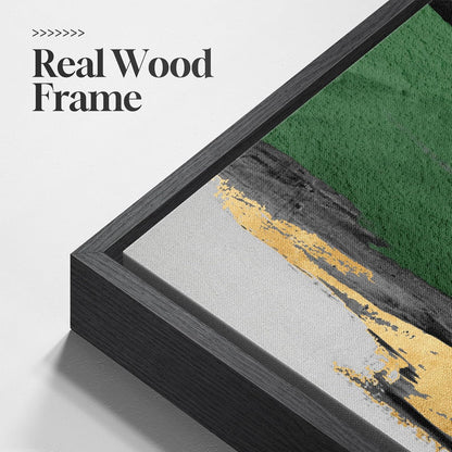 Large Framed Abstract Nature Landscape Wall Art for Living Room, Set of 3 Modern Canvas Prints Paintings Artwork for Walls, Green Lake Pictures for Hallway, Dining Room, Office Wall Decor 24x36 Inch