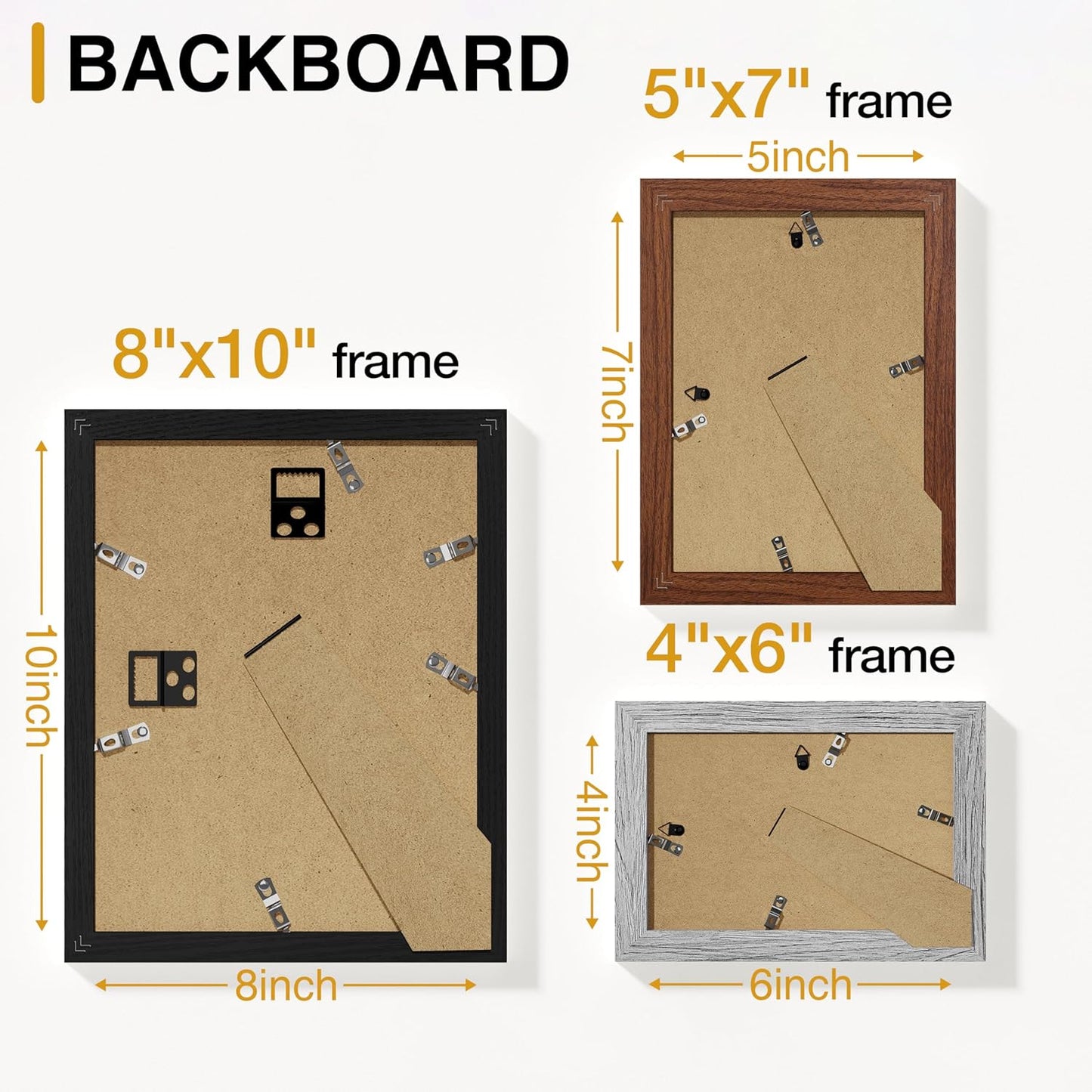 Vittanly 15 Pack Picture Frames Collage Wall Decor for Mounting or Tabletop Display, Gallery Frame Set for Family, Multi Sizes Including 3pcs 8x10, 6pcs 5x7, 6pcs 4x6, Black