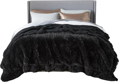 Bedsure GentleSoft Fluffy Fuzzy Faux Fur Throw Blanket for Couch, Soft Sherpa Fleece Cozy Gifts for Women, Plush Bed Blanket Room Decor for Men, Thick Warm Minky Teen Gifts Winter Bedding