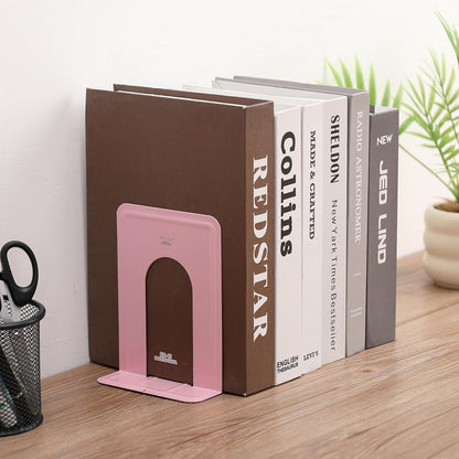 Mr. Pen- Book Ends, Black, 4 Pack, Heavy Duty Metal Bookends for Shelves, Book Holders for Shelves, Metal Bookends