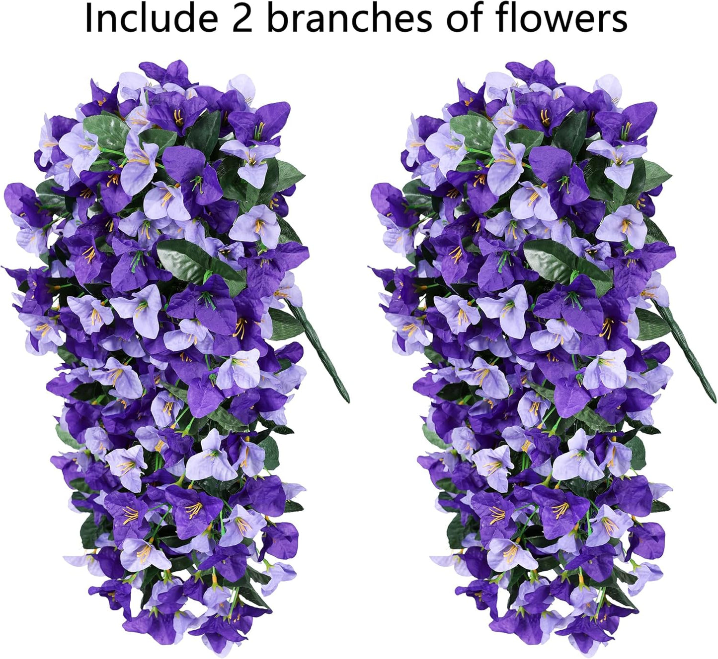 Faux Bougainvillea Artificial Flowers Plants for Outdoor Outside Decoration, 2 PCS Red Fake Flowers UV Resistant Look Real Silk Long Trailing Vines for Front Door Porch Planter Urn Patio Garden Yard