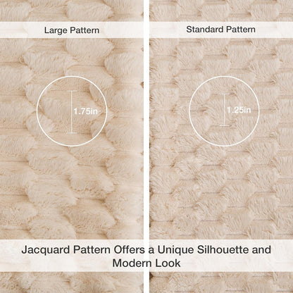EXQ Home Fleece Throw Blanket for Couch or Bed - 3D Imitation Turtle Shell Jacquard Decorative Blankets - Cozy Soft Lightweight Fuzzy Flannel Blanket Suitable for All Seasons(50"×60",Beige)