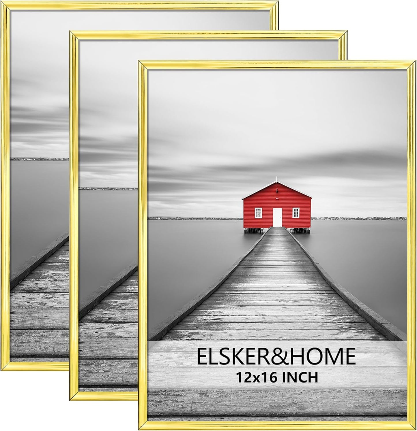 ELSKER&HOME 22.375 x 34 Poster Frame 3 Pack, Black Picture Frame for Horizontal or Vertical Wall Mounting, Sturdy and Scratch-proof