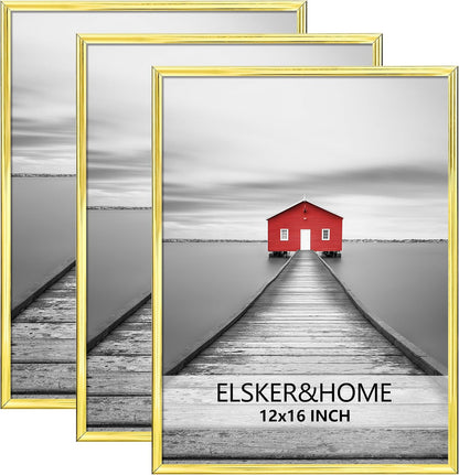 ELSKER&HOME 22.375 x 34 Poster Frame 3 Pack, Black Picture Frame for Horizontal or Vertical Wall Mounting, Sturdy and Scratch-proof