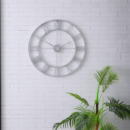 CLXEAST 30 Inch Large Wall Clock Modern, Oversized Roman Numeral Decorative Black Metal Wall Clock for Living Room Decor,House Warming Gifts New Home