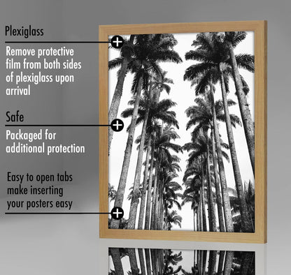 Americanflat 16x20 Picture Frame with Polished Plexiglass - Black Picture Frame - Wide Photo Frames Made of Engineered Wood for Vertical or Horizontal Wall Display - Epic Collection - Black - Colors A