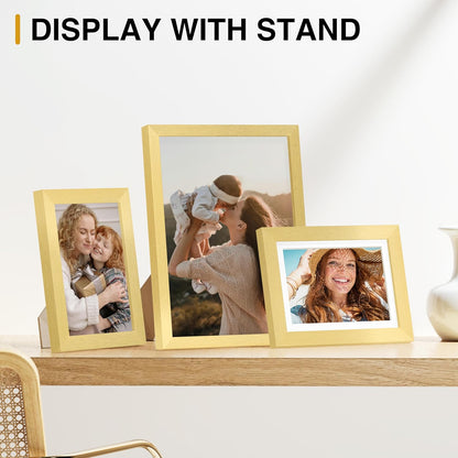 Vittanly 15 Pack Picture Frames Collage Wall Decor for Mounting or Tabletop Display, Gallery Frame Set for Family, Multi Sizes Including 3pcs 8x10, 6pcs 5x7, 6pcs 4x6, Black