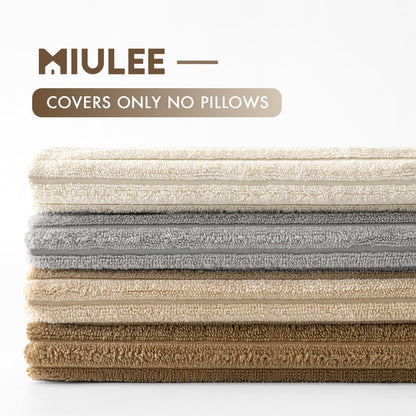 MIULEE Boho Farmhouse Sage Green Throw Pillow Covers 18x18 Inch Set of 4 Mordern Nordic Cushion Covers Soft Corduroy Spring Home Decor for Couch Bed Sofa Living Room Forest Green
