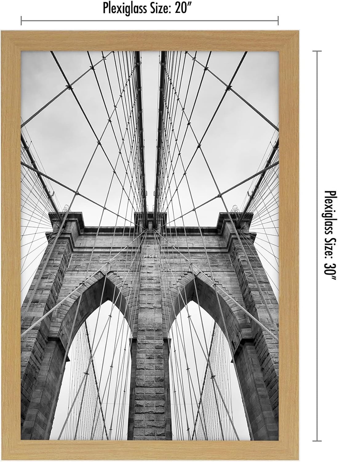 Americanflat 16x20 Picture Frame with Polished Plexiglass - Black Picture Frame - Wide Photo Frames Made of Engineered Wood for Vertical or Horizontal Wall Display - Epic Collection - Black - Colors C