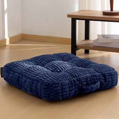 HIGOGOGO Floor Pillow Cushion for Adults, Meditation Cushion Pillow, Blended Corduroy Cover, Large Square Floor Sitting for Tatami Living Room or Yoga, 22x22 Inch, Beige