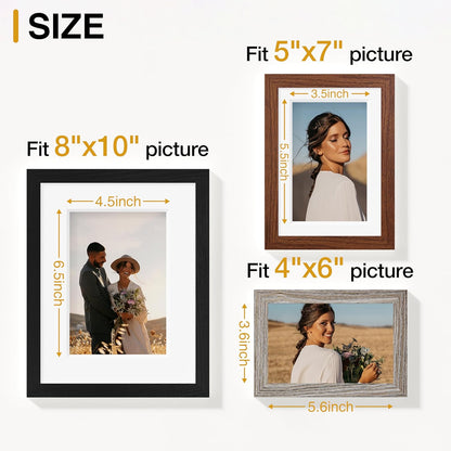 Vittanly 15 Pack Picture Frames Collage Wall Decor for Mounting or Tabletop Display, Gallery Frame Set for Family, Multi Sizes Including 3pcs 8x10, 6pcs 5x7, 6pcs 4x6, Black