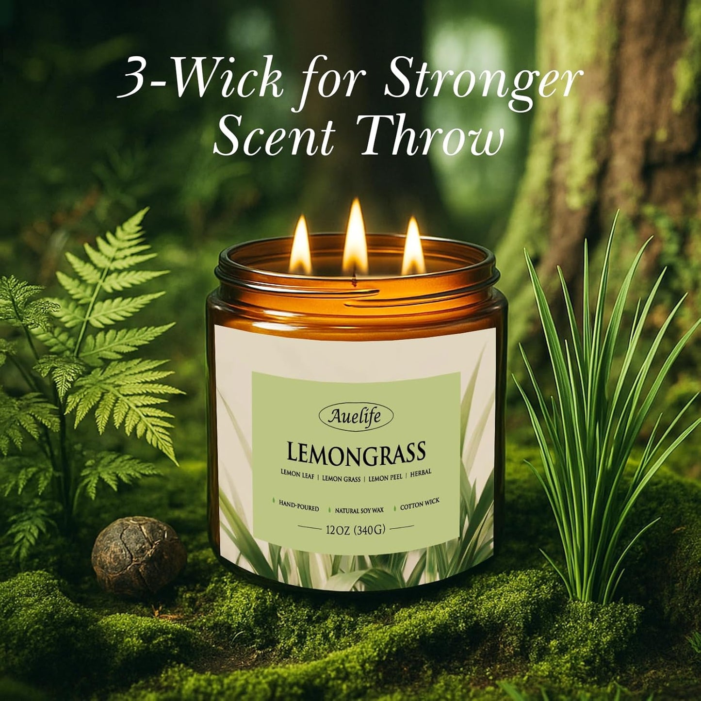 Scented Candles Set | Men Candle Set, Scented Candles for Home, Gifts for Men Aromatherapy Gift Set - 4 Pack Manly Gifts for Dad Fathers Day, Soy Candle of Leather/Smoke & Vanilla/Oak/Lavender