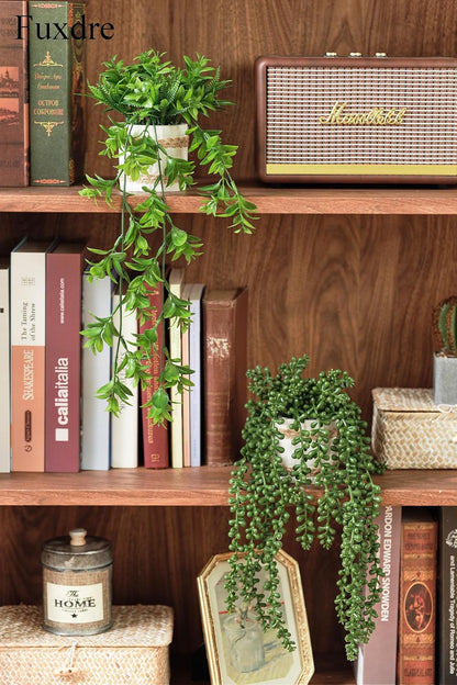 3 Pack Mini Artificial Hanging Greenary Fake Hanging Plants in Basket for Wall Living Room Decor Bathroom Shelf Home Indoor