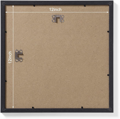 Vittanly 8x10 Picture Frames Set of 9, Shatter Resistant Plexiglass, Display 5x7 Pictures with Mat or 8x10 without Mat, Photo Frames for Wall or Tabletop, Engineered Wood, Black - Colors A
