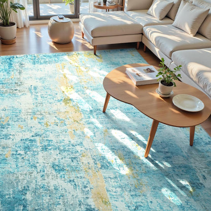 Ompaa 2x6 Rug Runners for Hallways Kitchen Runner Rug Non Slip Washable Grey Long Runner Rugs with Rubber Backing Soft Abstract Carpet Runner for Hallways, Kitchen, Bedroom, Bathroom, Entryway - Colors A
