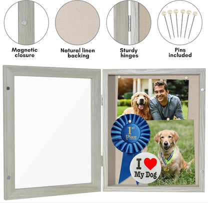 Americanflat Front Opening 11x14 Shadow Box Frame with Shatter-Resistant Glass - Silhouette Collection - Shadow Box Display Case for Tabletop and Wall Display - Black