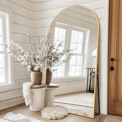 NicBex Full Length Mirror with Stand, 56"x19" Aluminum Alloy Frame Floor Mirror, Black, Shatter-Proof Glass - Free Standing, Leaning Against Wall or Wall-Mounted, for Bedroom Living Room Dressing Room