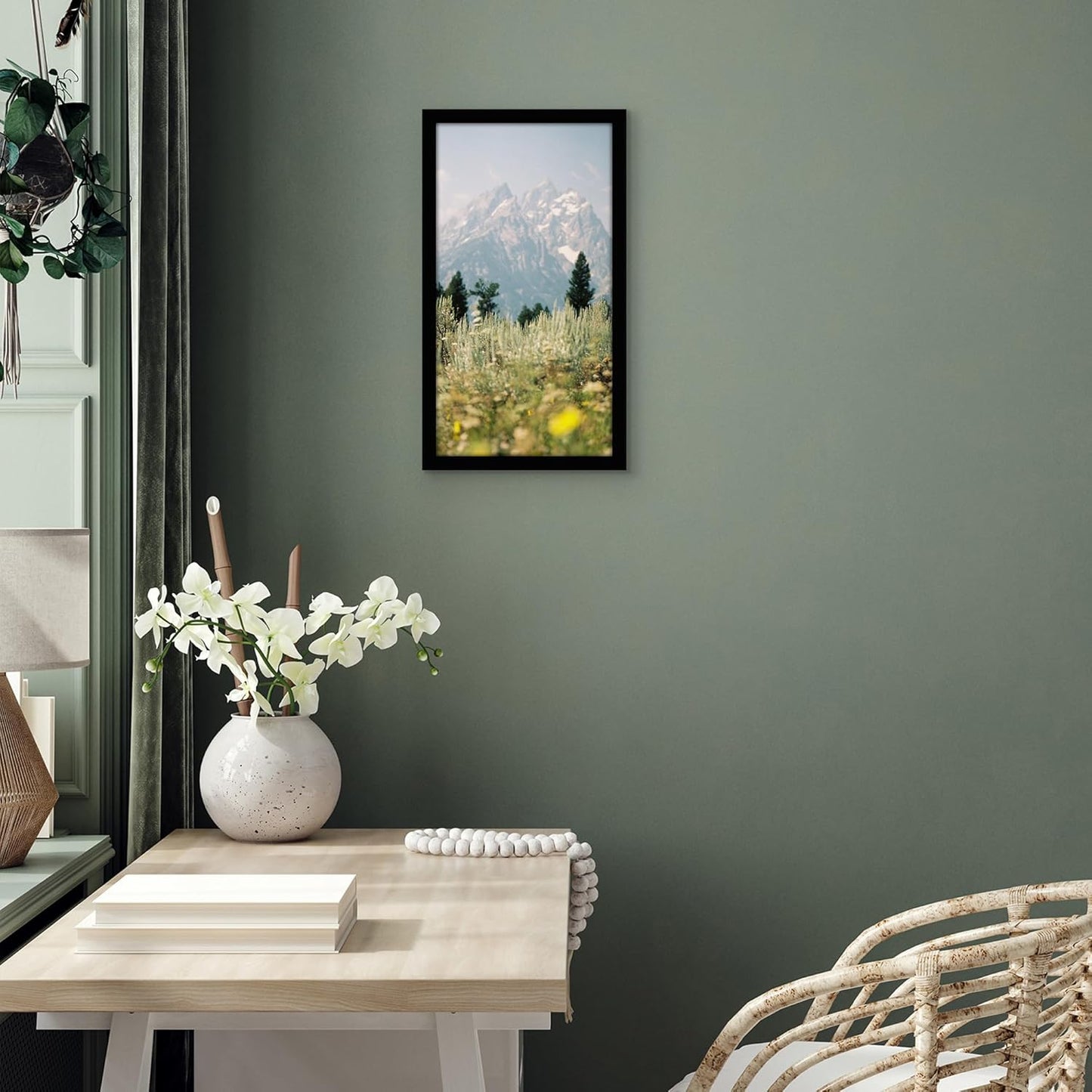 Americanflat 12x18 Poster Frame with Shatter-Resistant Glass - Signature Collection - Gallery-Style Frames Made of Engineered Wood - Photo Frame for Wall Display - Black - Colors B