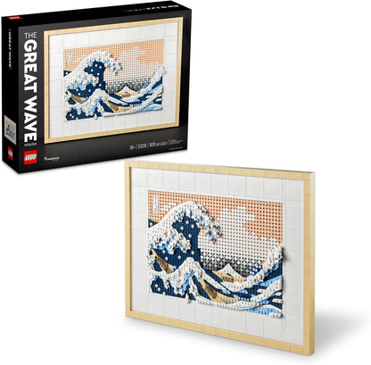 LEGO Art Hokusai The Great Wave Framed Japanese Wall Art Building Set - Unique Wall Decor for Home, Room, or Office - Fun Activity for Adults, Ages 18+ - Gift for Men and Women - 31208