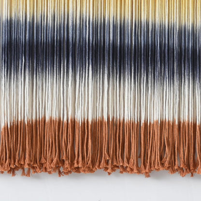 Flber Macrame Wall Hanging Macrame Wall Decor Large-Scale Tie-Dye Tapestry Living Home Room Wall Decor 57" Wx 35" L
