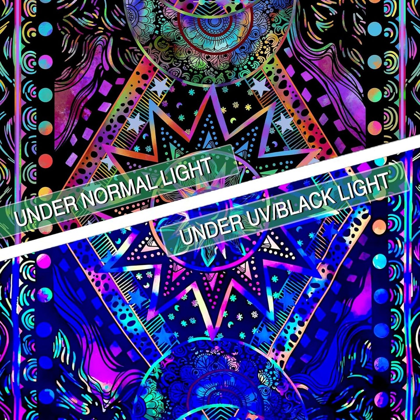 Fowocu Orange Sun and Moon Tapestry Wall Hanging, Indie Hippie Mandala Cool Wall Tapestries, Aesthetic Tapestry for Bedroom Living Room Dorm (Orange, 30'' × 40'')