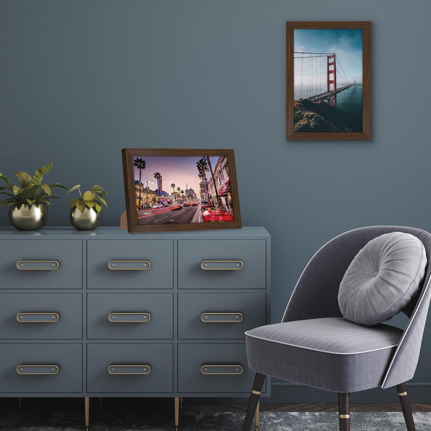 Americanflat 12x18 Poster Frame with Shatter-Resistant Glass - Signature Collection - Gallery-Style Frames Made of Engineered Wood - Photo Frame for Wall Display - Black - Colors A