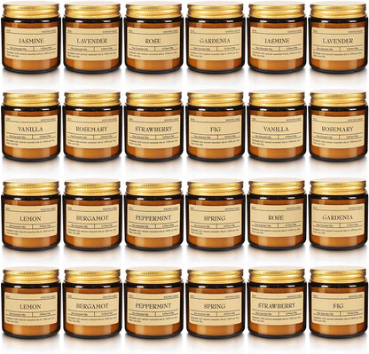 Howemon 24 Pack Scented Candles Set for Home, Relaxing Stress Relief, Aromatherapy - Natural Soy Wax and Fragrance - Gifts for Women, Mom, Best Friend, Wife, Birthday