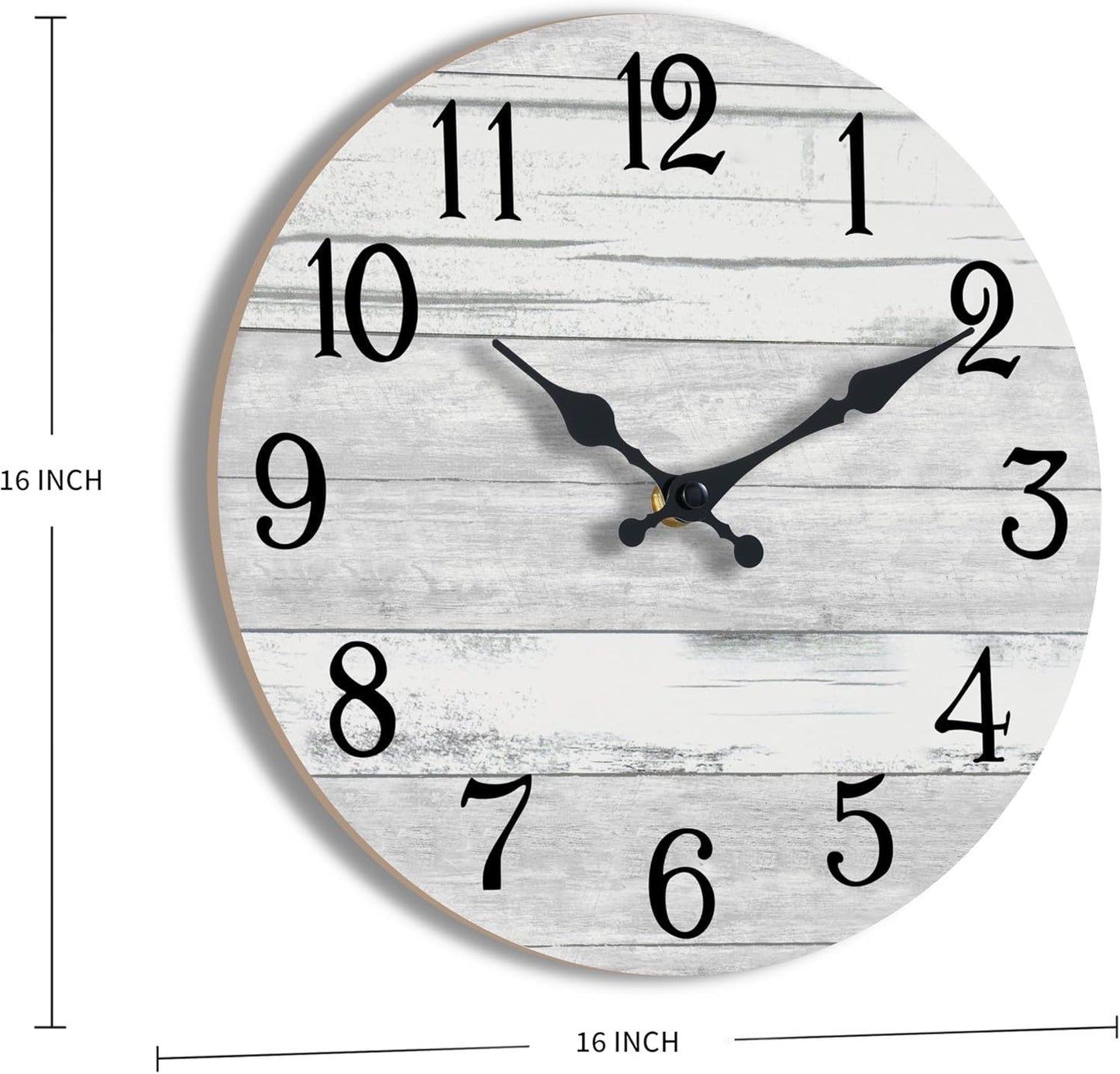 KECYET Wall Clock Battery Operated 8 Inch Silent Non Ticking Coastal Design Country Rustic Retro Decorative for Bathroom Kitchen Living Room Bedroom