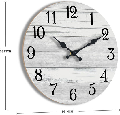 KECYET Wall Clock Battery Operated 8 Inch Silent Non Ticking Coastal Design Country Rustic Retro Decorative for Bathroom Kitchen Living Room Bedroom