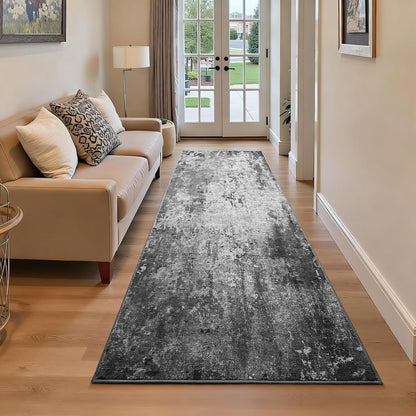 Ompaa 2x6 Rug Runners for Hallways Kitchen Runner Rug Non Slip Washable Grey Long Runner Rugs with Rubber Backing Soft Abstract Carpet Runner for Hallways, Kitchen, Bedroom, Bathroom, Entryway - Colors B