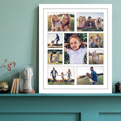 Americanflat 4x6 Collage Picture Frame with Polished Plexiglass - Multi Picture Frames Fit Sixteen 4x6 Photos or Use as One 18x26 Poster Frame for Wall Display - Signature Collection - Black