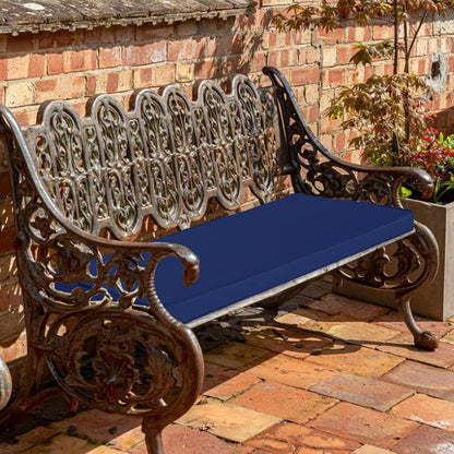 Outdoor Bench Cushions 48 x 18 Inch Thick Waterproof Porch Swing Cushions with Tie Patio Furniture Chair Cushion Bench Pad 5 Year Color Fastness Backyard Seat Pads Navy