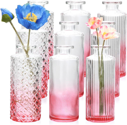 Glass Bud Vase Set of 32 pcs,Bud Vases in Bulk,Small Vases for Centerpieces, Mini Flower Vase Bulk for Rustic Wedding Home Table Decorations