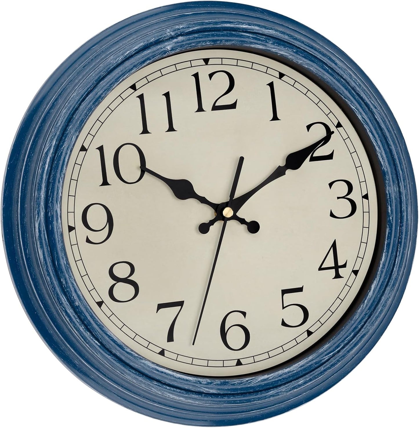 Foxtop Retro Silent Non-Ticking Round Classic Clock Quartz Decorative Battery Operated Wall Clock for Living Room Kitchen Home Office 12 Inch (Bronze)