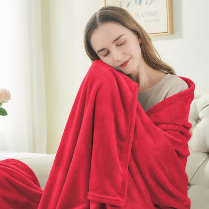 BEDELITE Fleece Blanket Black Throw Blankets for Couch & Bed, Luxury Plush Cozy Fuzzy Blanket 50x60 inches, Super Soft Warm Lightweight Throw Blanket for Travel Camping - Colors B