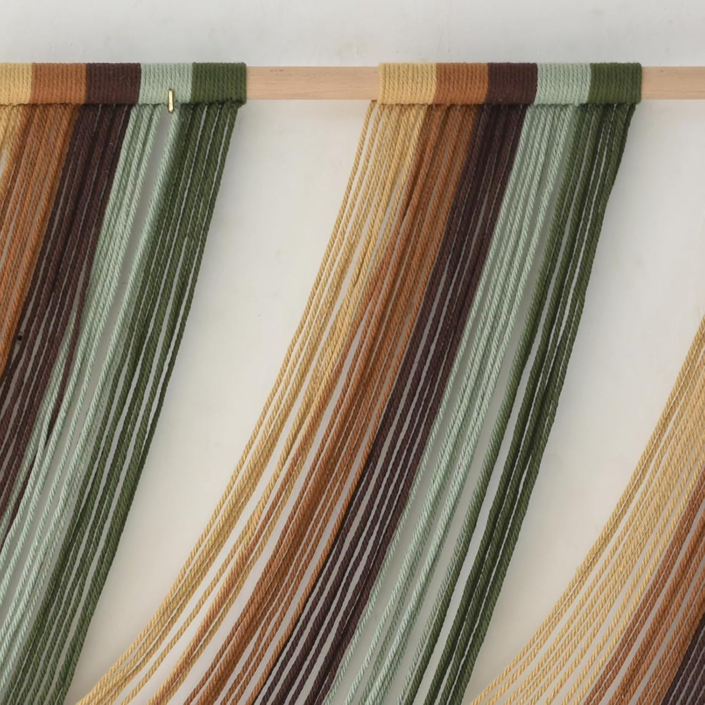 Flber Macrame Wall Hanging Boho Wall Decor Tapestry Dip Dyed Ombre Moss Green Handmade Wall Art Woven Cotton Rope Backdrop with for Bedroom Living Room, 57" W x 39" L