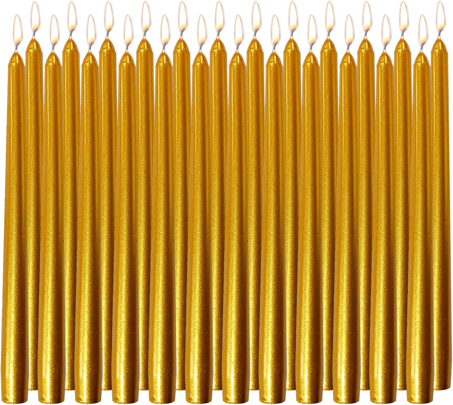 4 Pack White Taper Candles丨Taper Candles 10 Inch Dripless丨Unscented & Smokeless Candlesticks Bulk丨7-8 Hours Long Burning Tall Candles丨Ideal for Christmas Weddings Parties Dinner