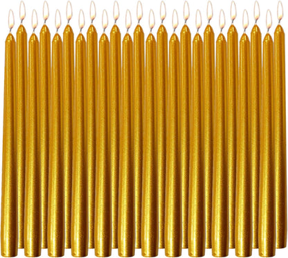 4 Pack White Taper Candles丨Taper Candles 10 Inch Dripless丨Unscented & Smokeless Candlesticks Bulk丨7-8 Hours Long Burning Tall Candles丨Ideal for Christmas Weddings Parties Dinner