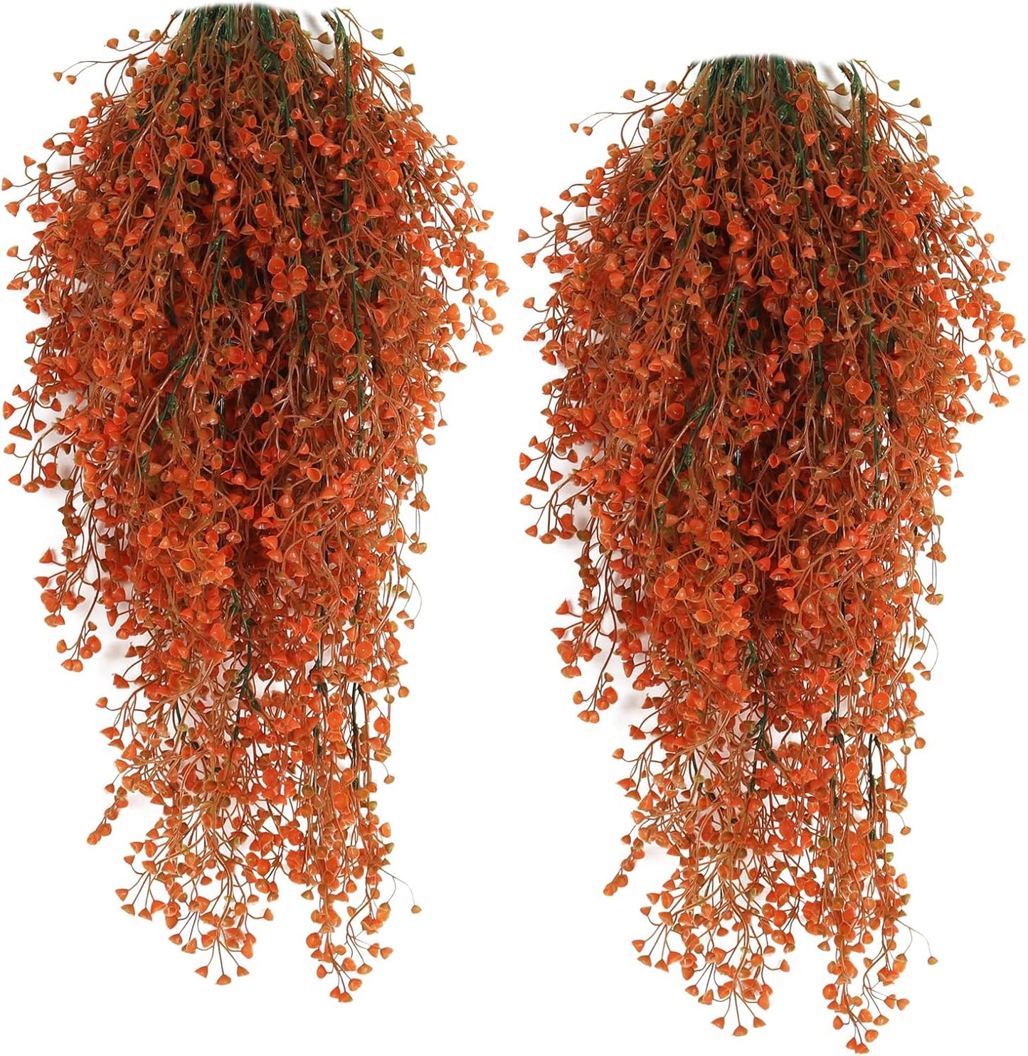 RECUTMS Fake Hanging Plants Artificial Ferns for Outdoor Hanging Faux Plants Vine Ivy Faux Fern Hanging Vines Wall Plants for Home Garden Party Wedding Decor (White 4P)